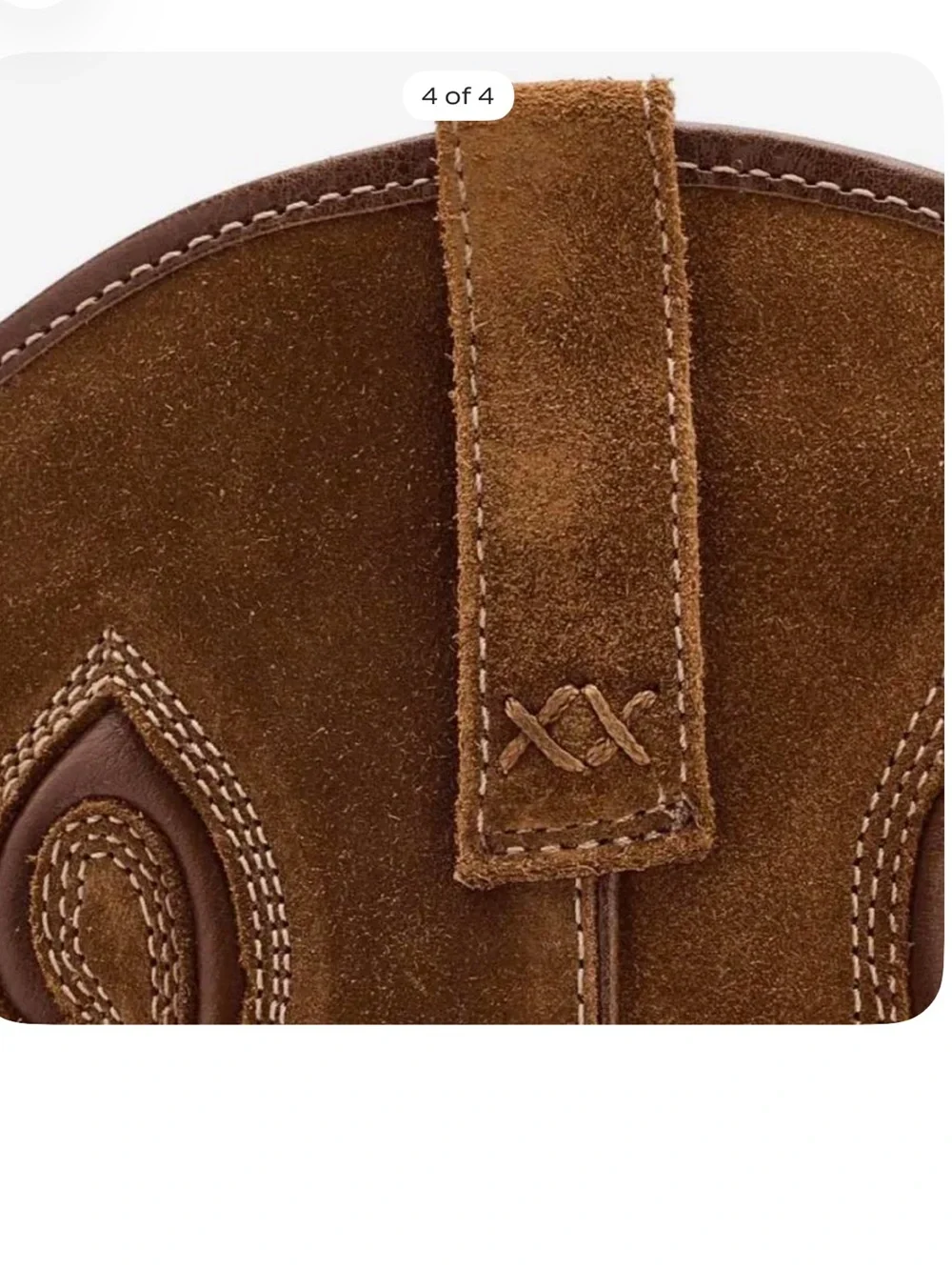 Free People Two-Tone Brown/Tan Western Block Heel Boot - Picture 4 of 4